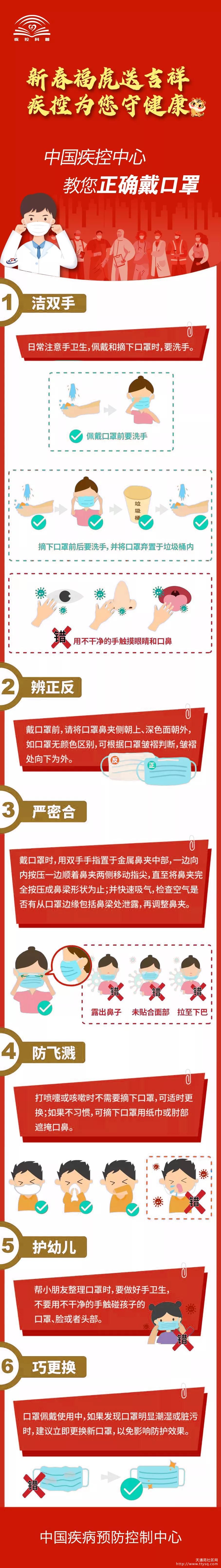 新春福虎送吉祥 疾控为您守健康（三） 中国疾控中心教您正确戴口罩